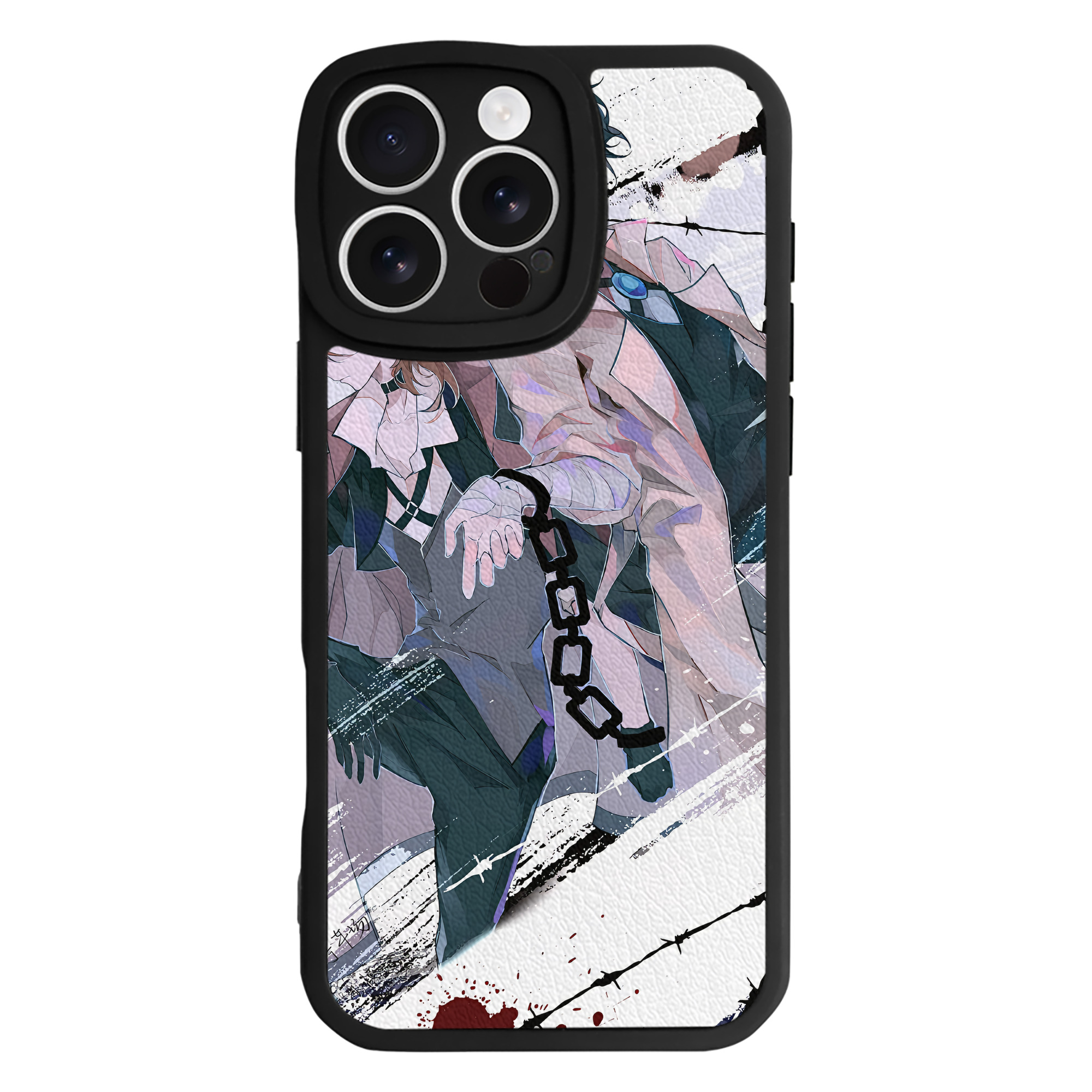 （画像用） 文豪ストレイドッグス Bungo Stray Dogs 【iPhone 16シリーズ対応】シリコンスマホケース（レザー調） 材質：シリコン